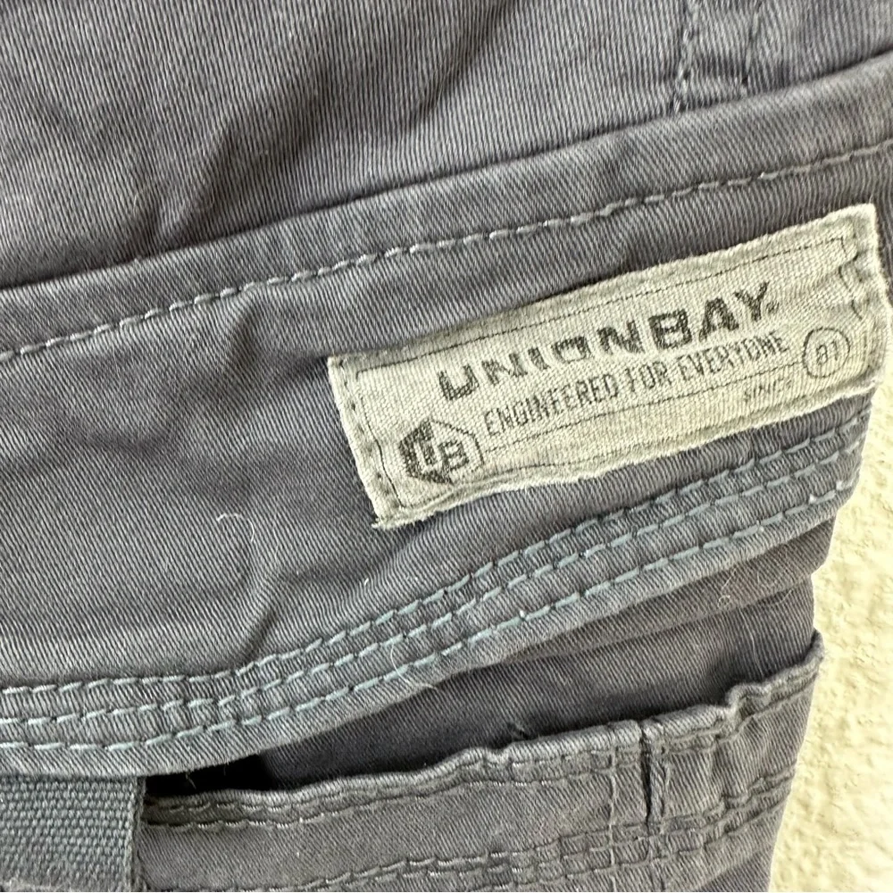 UNION BAY UB Cargo Shorts Men 38 Y2K Blue Gray Chunky Skate Cargo Bermuda hiking